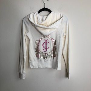 Juicy Couture velour embellished hoodie